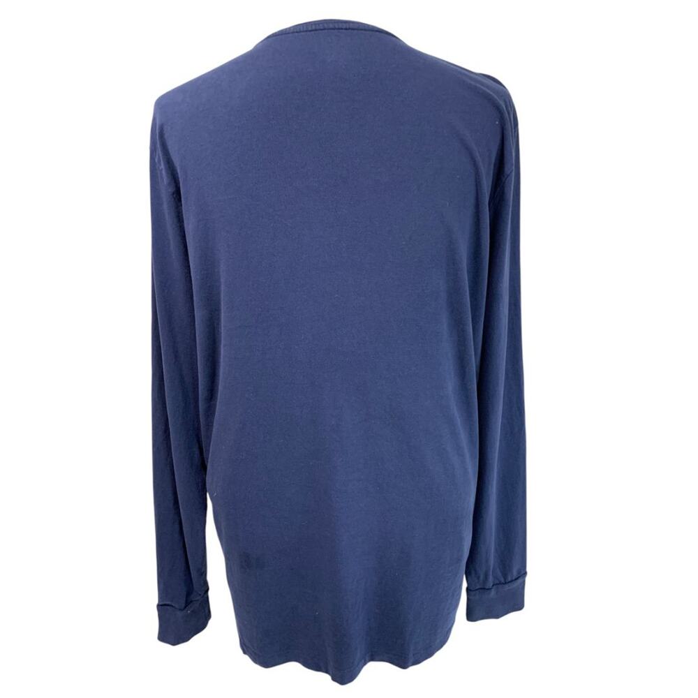 Large Polo Ralph Lauren Mens Long Sleeve Tshirt Navy Blue Athl Div - Picture 4 of 7